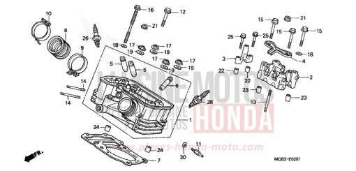 CULASSE DE CYLINDRE AR. XL650VY de 2000
